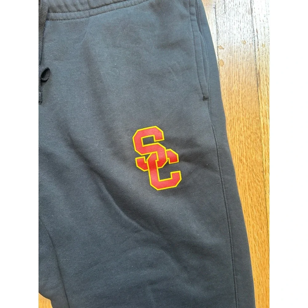 Nike USC Trojans Black Sweatpants XL Elastic Waistband Logo Joggers